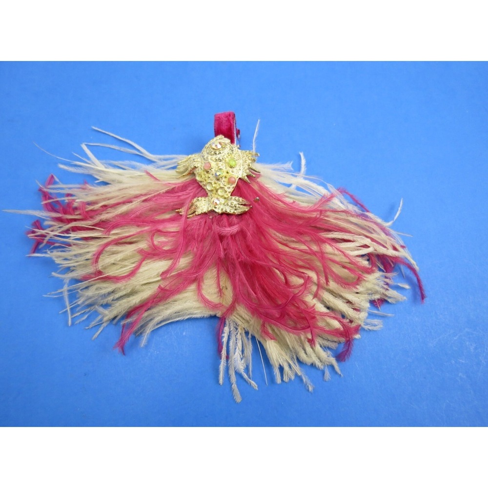 Exotic Pink Feather Beach Fish Barrette Hair Clip Women Accessories